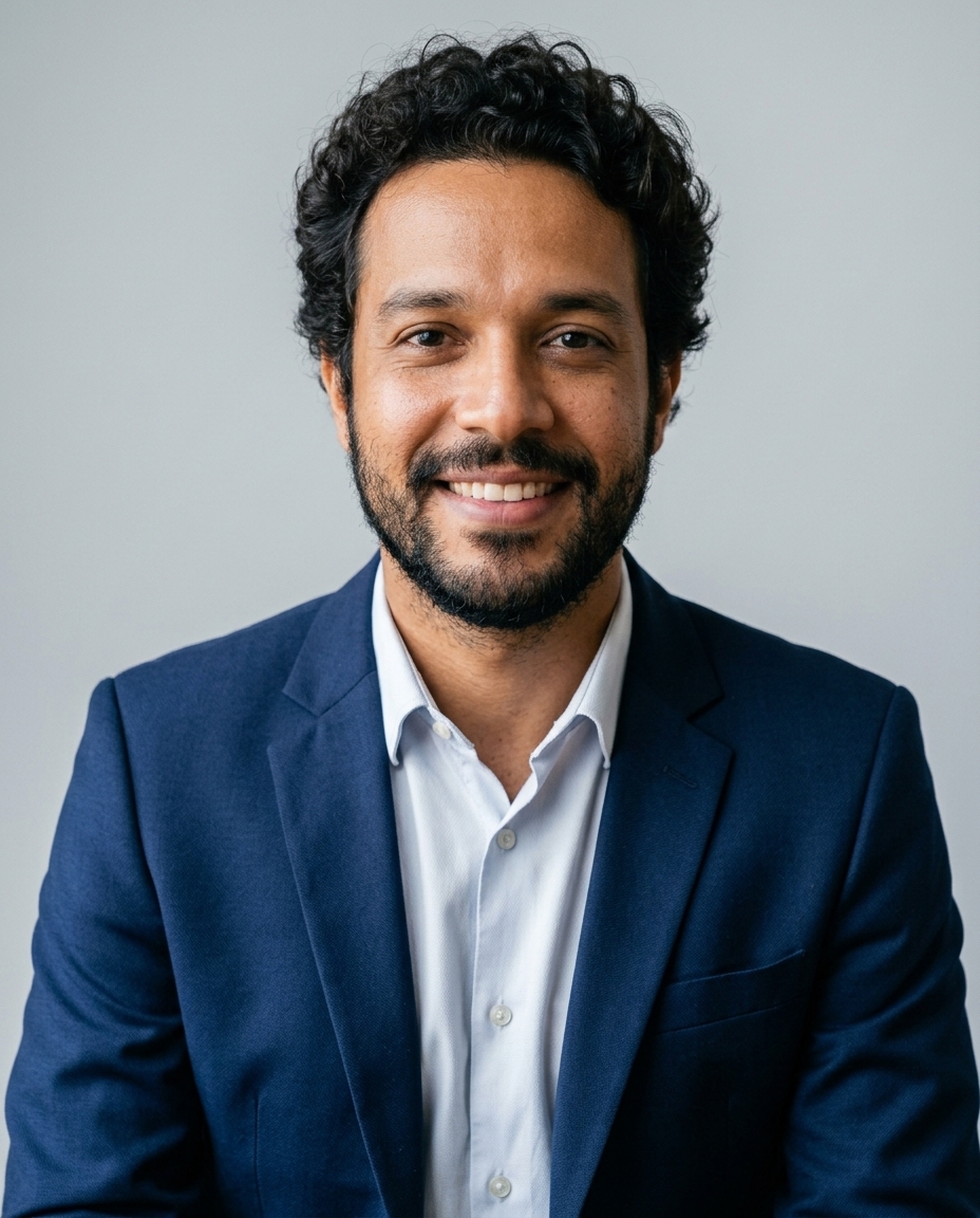 Retrato corporativo gerado com IA a partir da referência